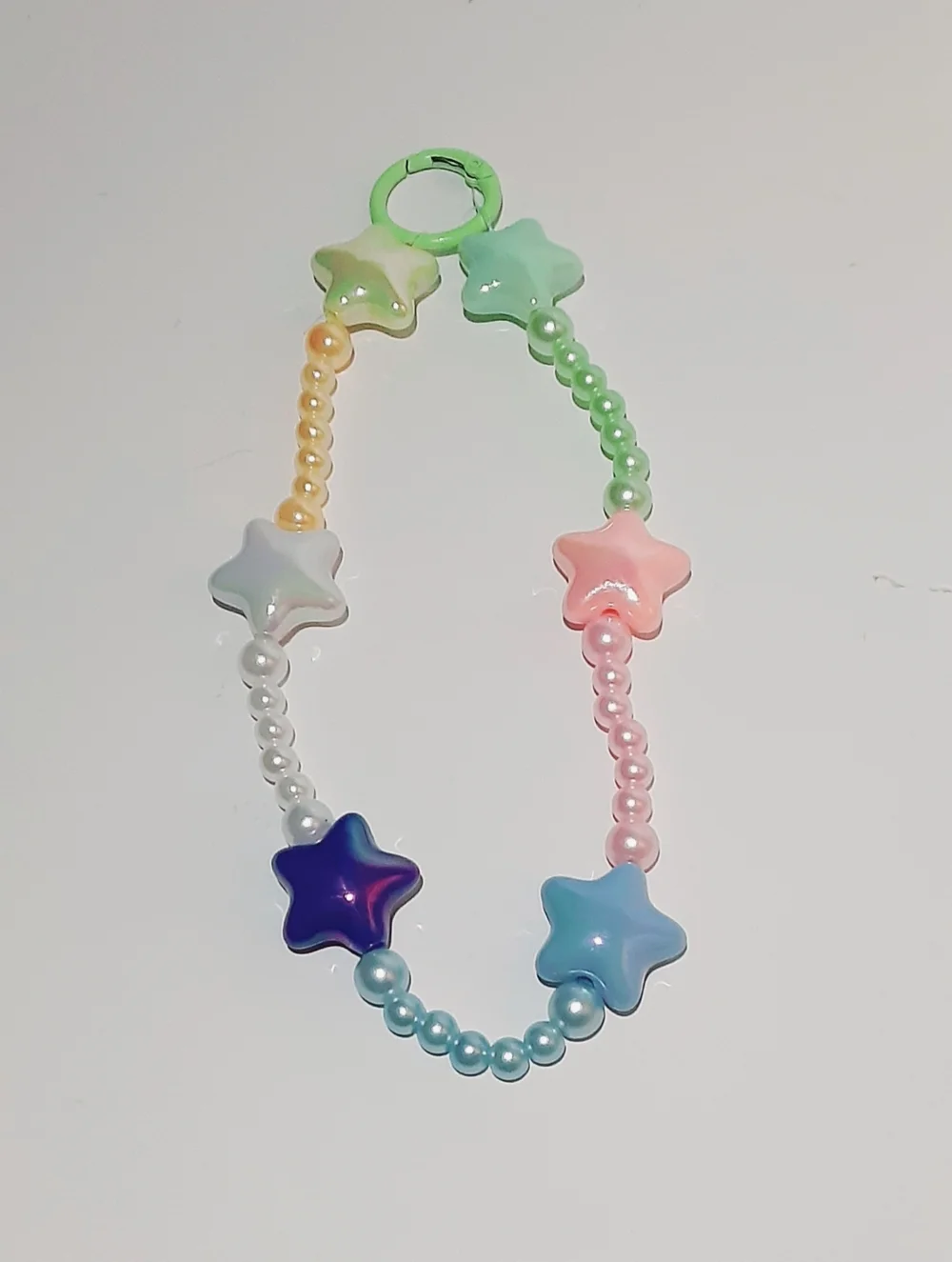 Star Bead Phone Charm Bag Charm - Pastel Multicolor